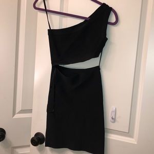 BCBG black cut out bandage dress